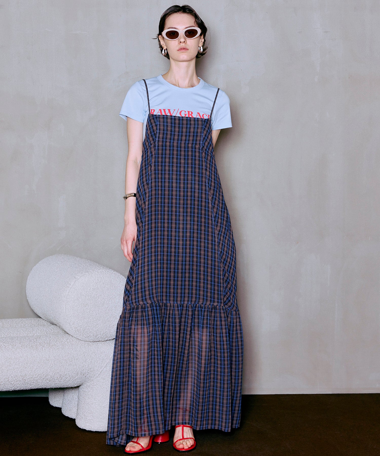 Multi Check Cami Dress