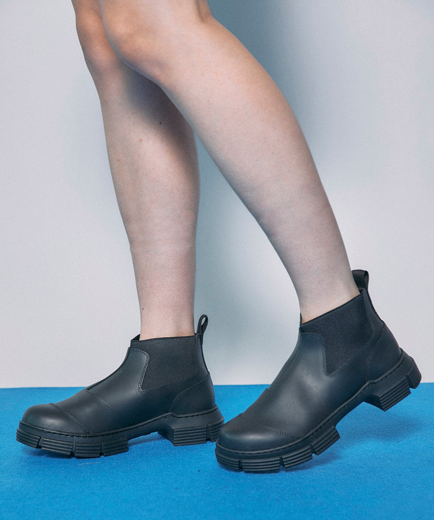 GANNI】Recycled Rubber Crop City Boot
