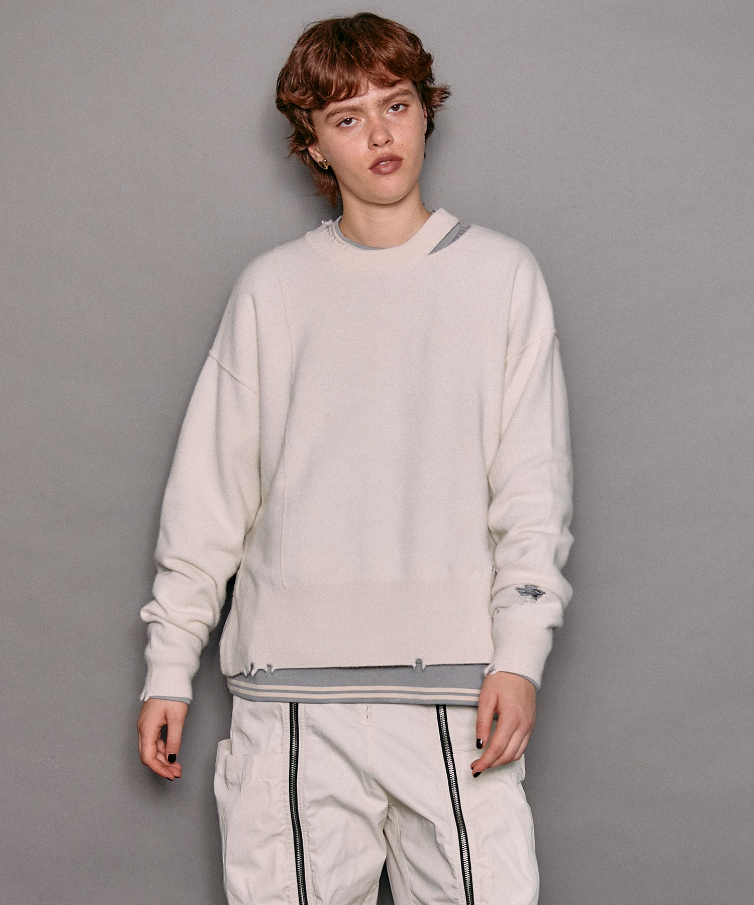 SALE】Cashmere Blend Merino Wool Pullover Knit Wear