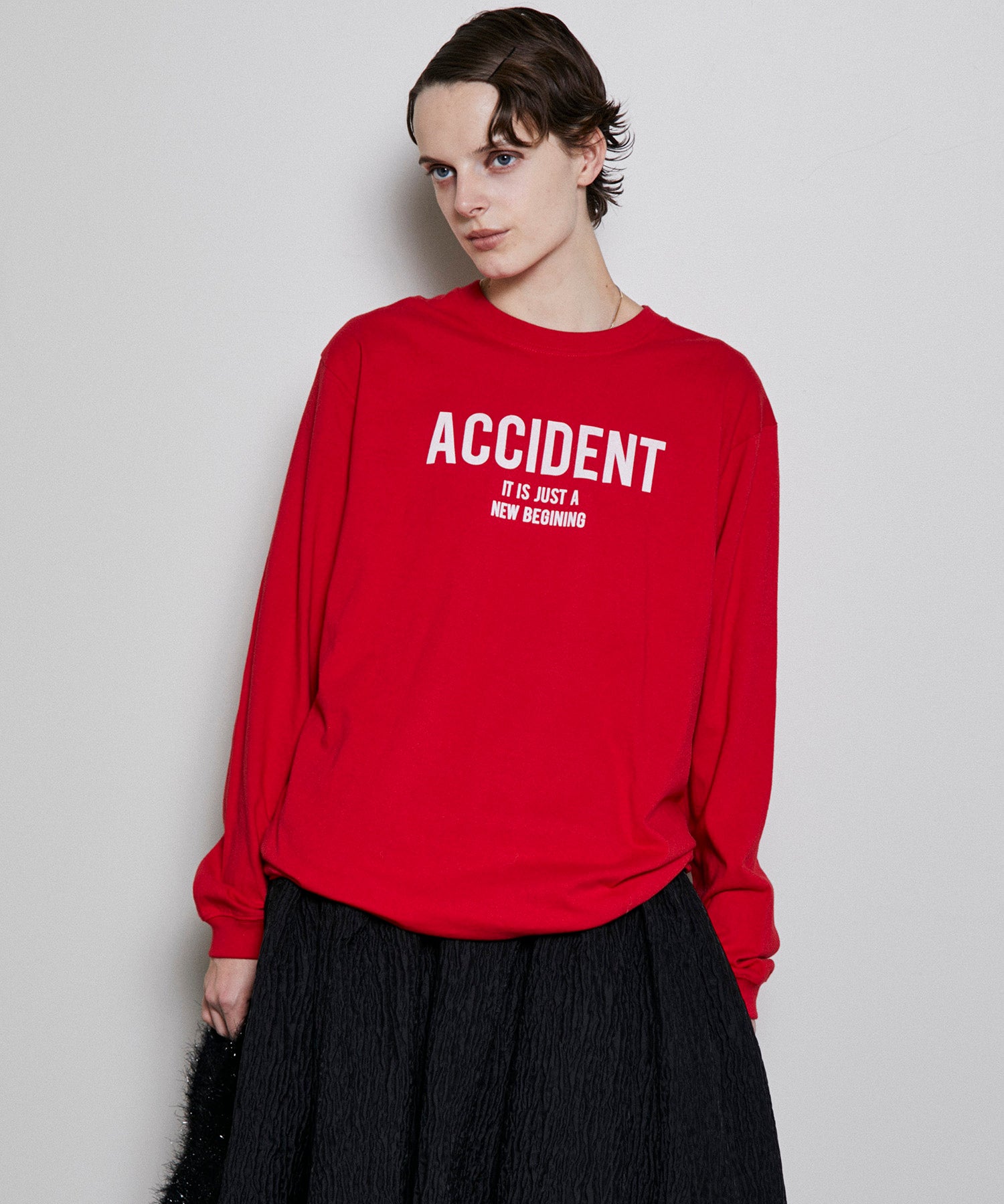 ACCIDENT Handouted Long Sleeve T-shirt