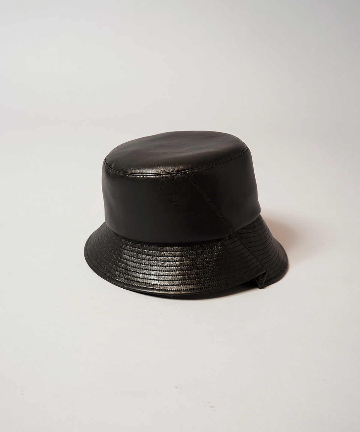 Artificial Leather Side Tack Bucket Hat