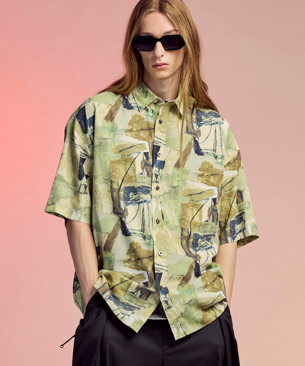 ORIGINAL GRAPHIC Prime-Over Regular Collar Short Sleeve Shirt