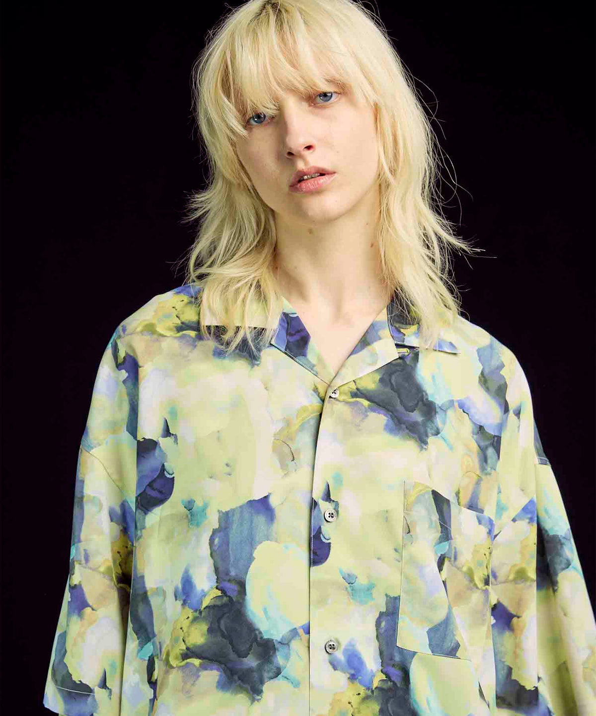 ORIGINAL GRAPHIC Prime-Over Open Collar Short Sleeve Shirt