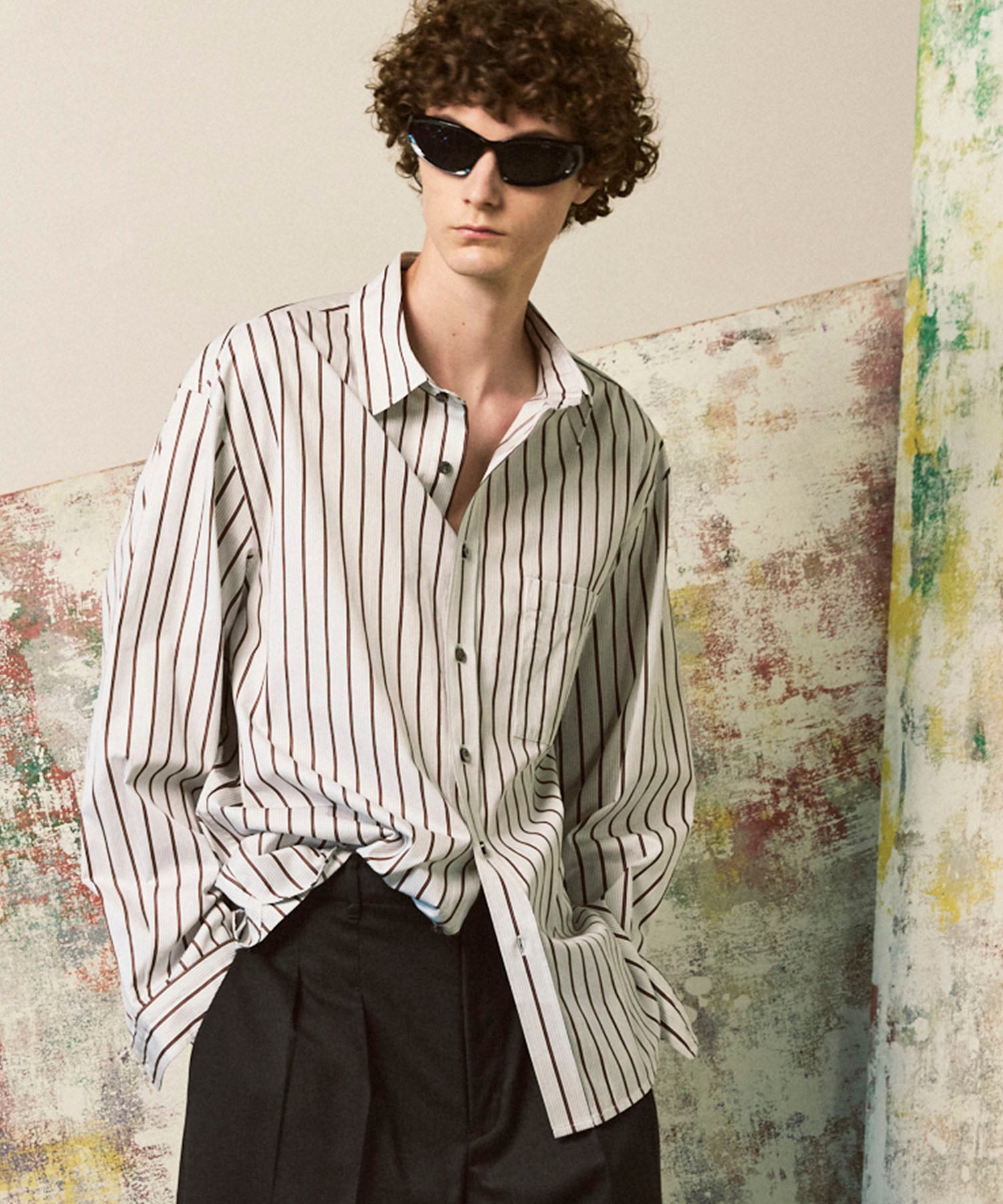 Italian Dead Stock Fabric】Prime-Over Regular Collar Shirt