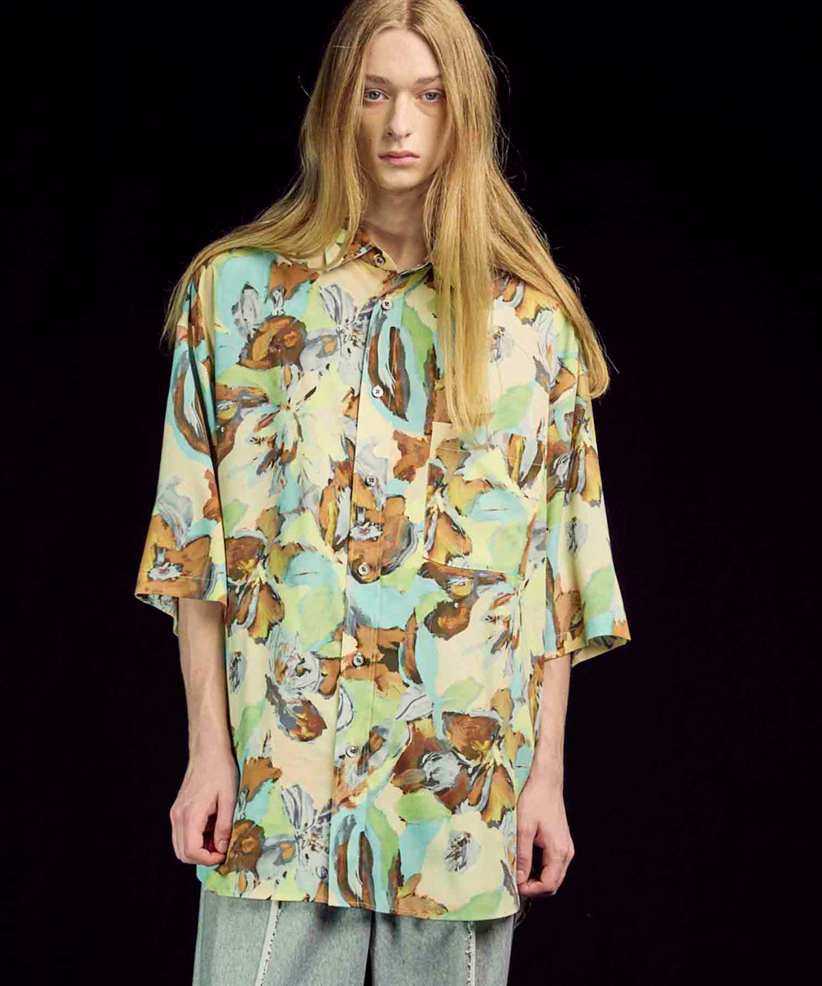 ORIGINAL GRAPHIC Prime-Over Regular Collar Short Sleeve Shirt Coat