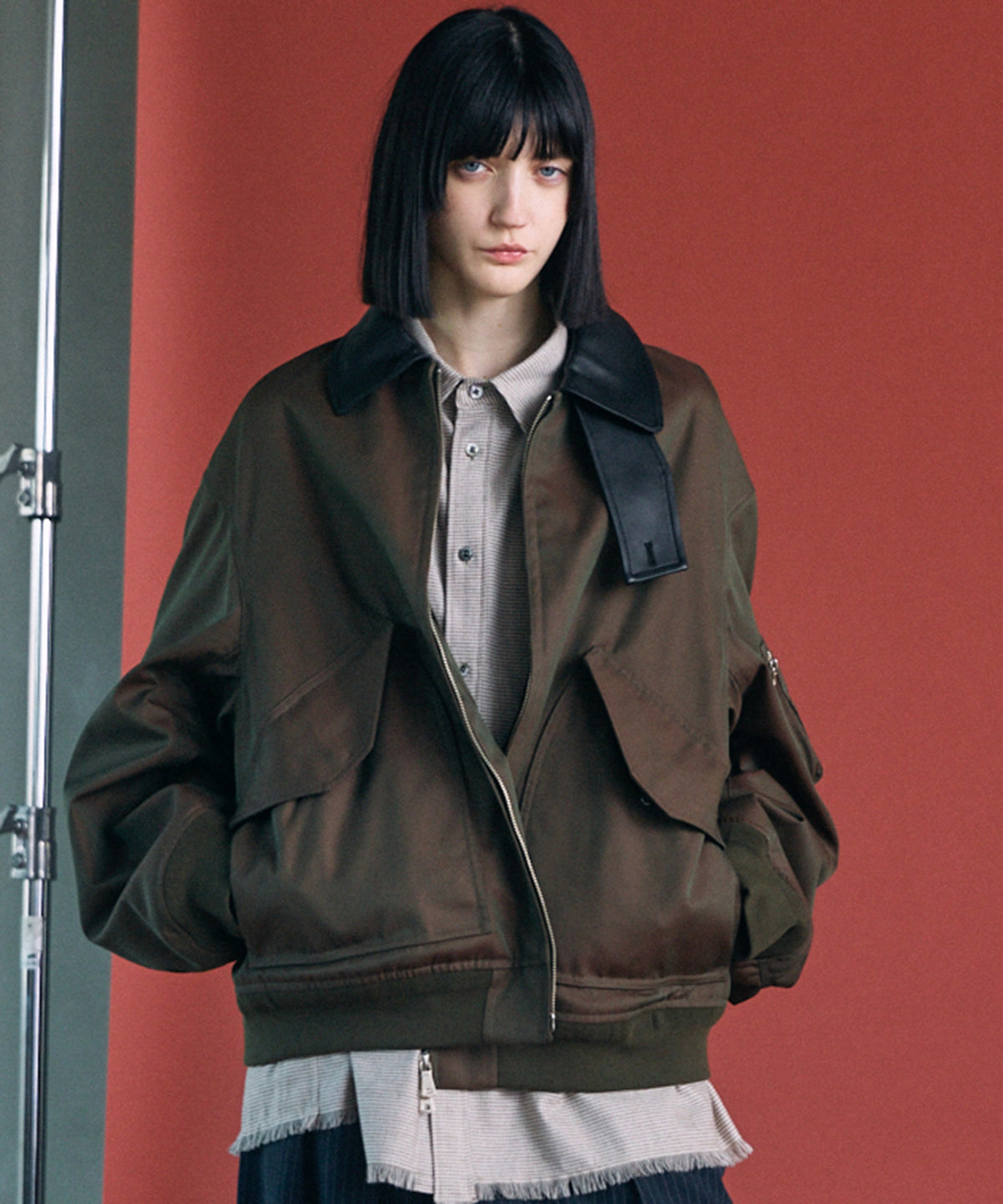 Different Materials Layering Prime-Over Trucker Jacket
