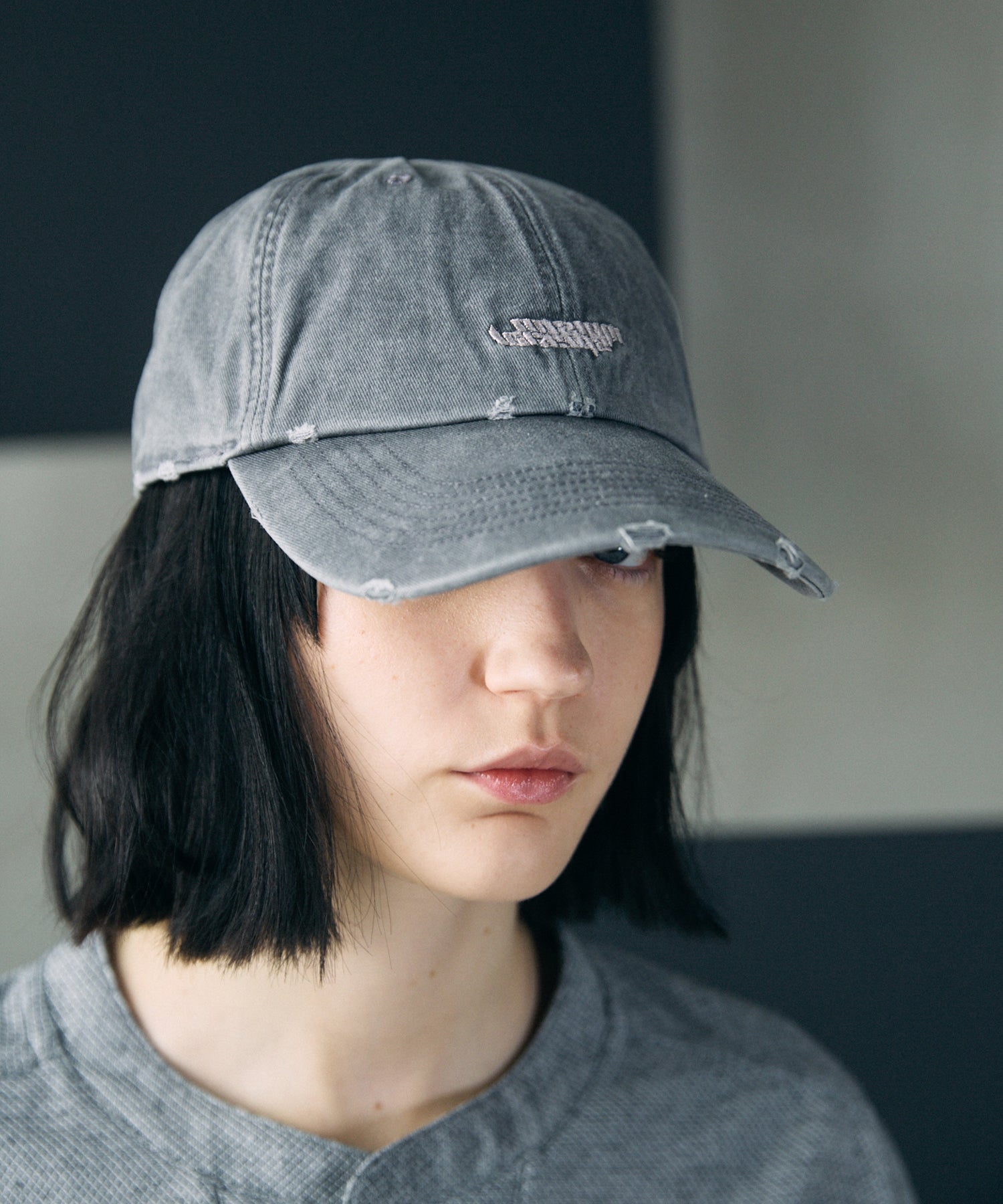 Chemical Over-Dye Reverse Logo Damage Cap