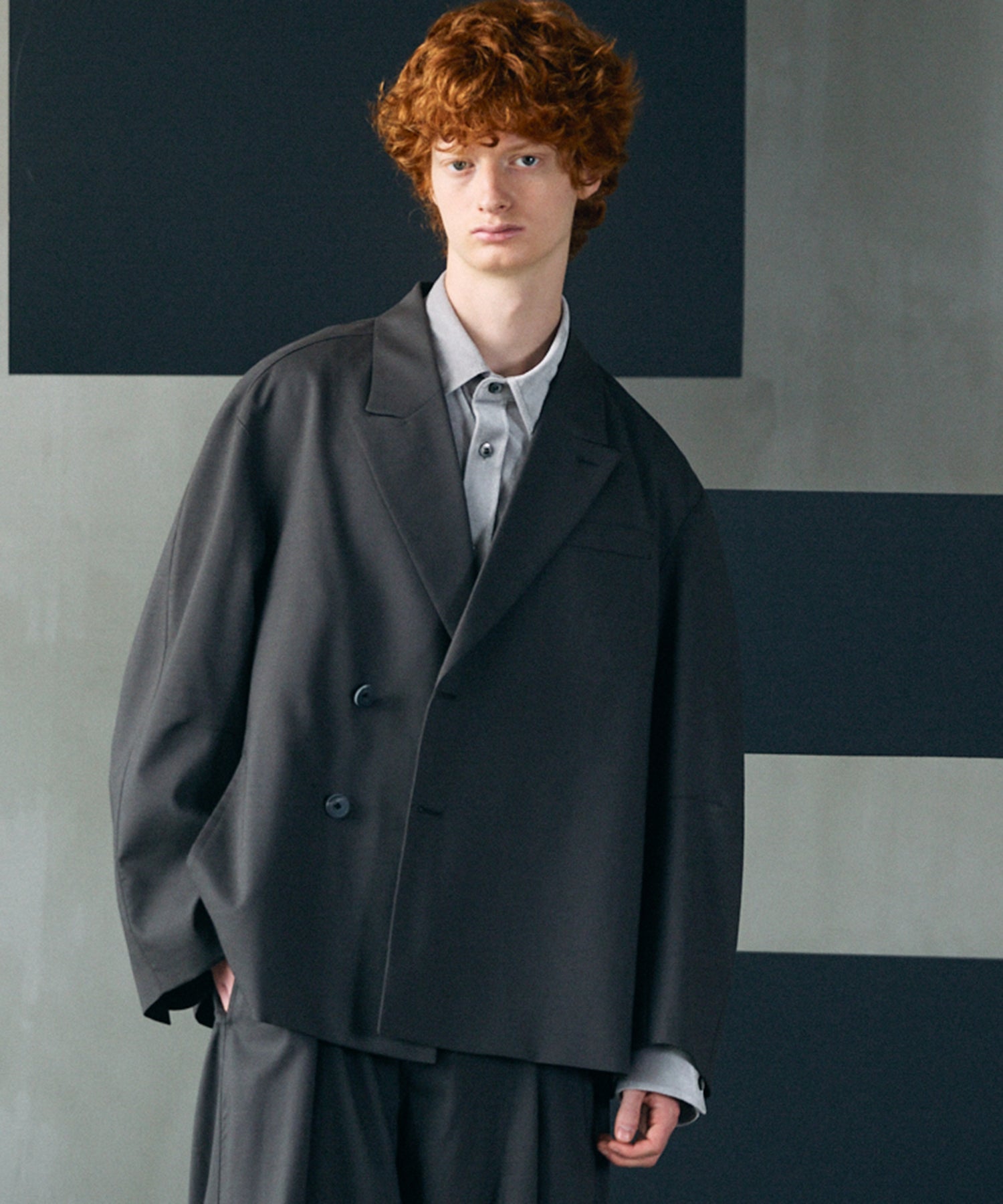 26AW PRE-ORDER】3D Sleeve Prime-Over Semi-double Breasted Jacket