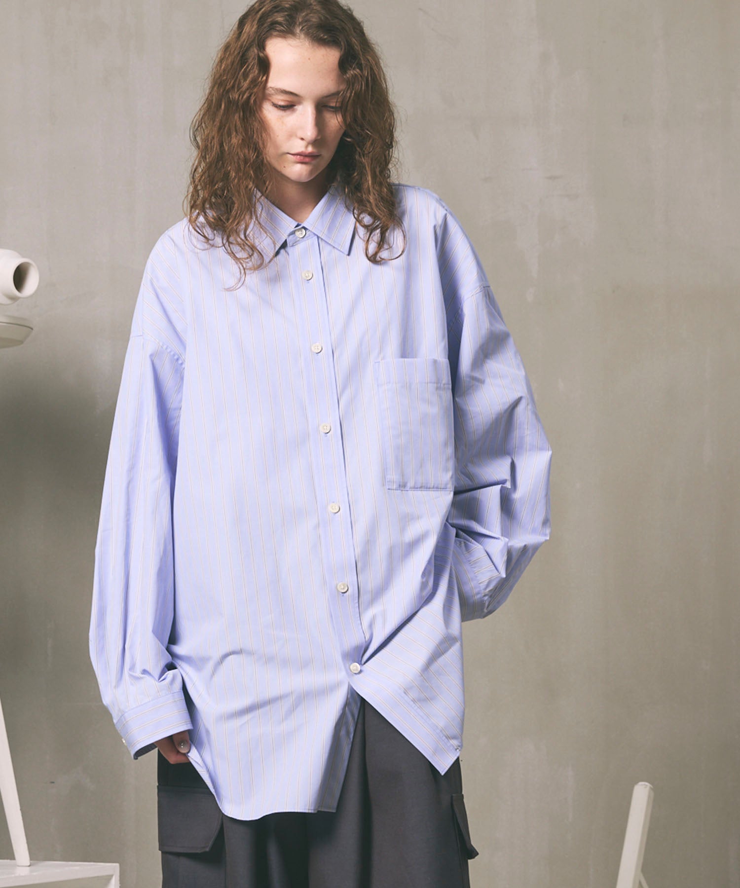 SALE】120/2 Suvin Cotton Typewriter Prime-Over Shirt Coat