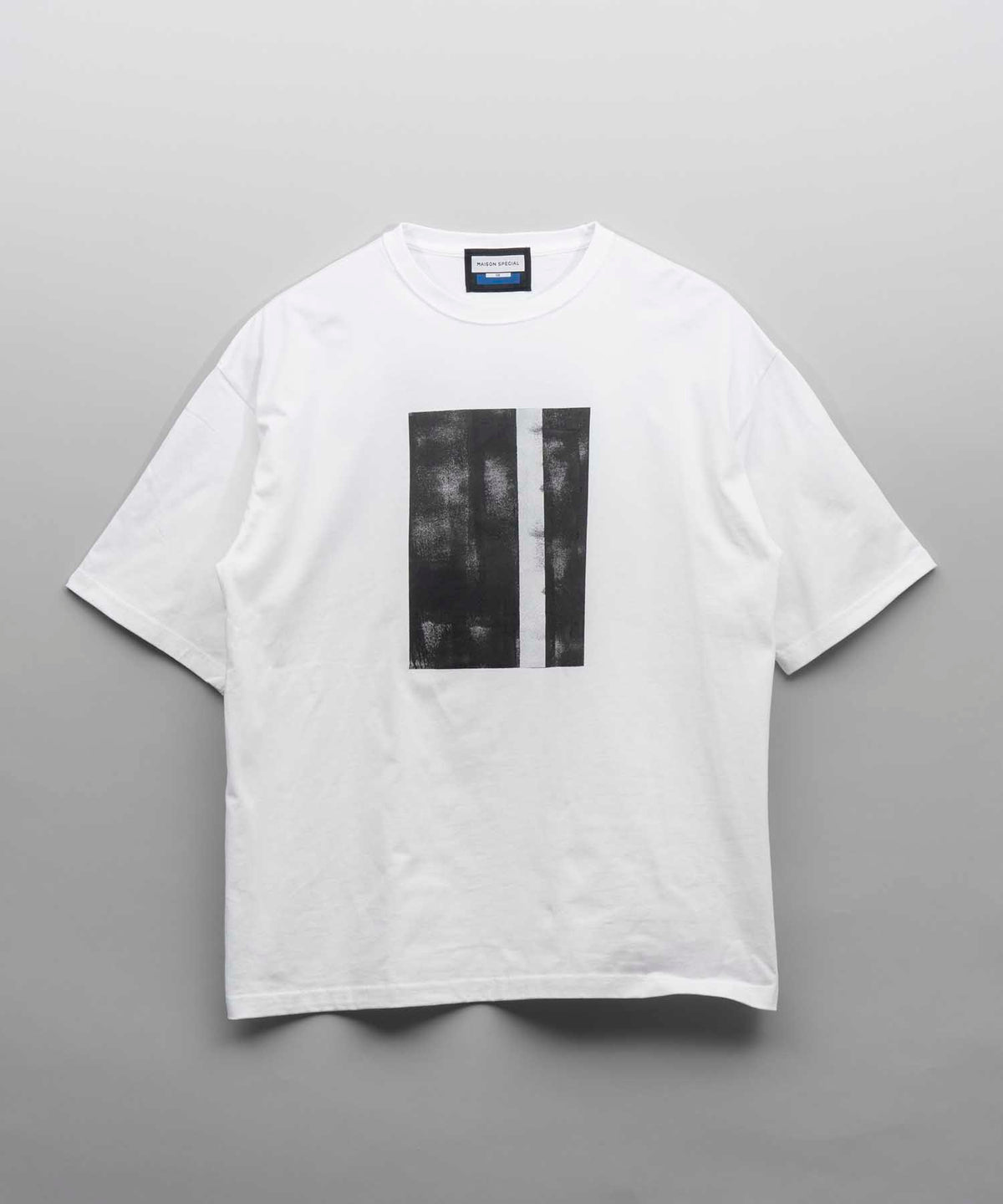 Abstract Hand-Printed Oversized Crew Neck T-shirt