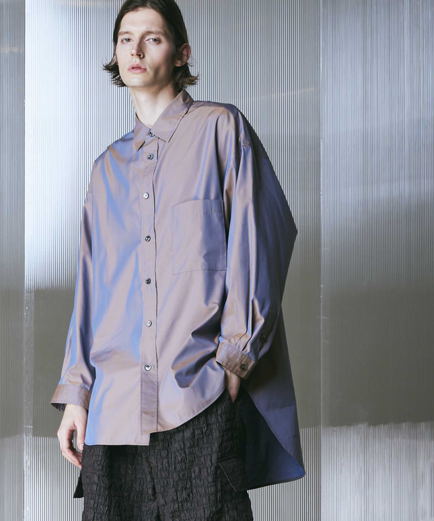 Cotton Silk Prime-Over Shirt Coat