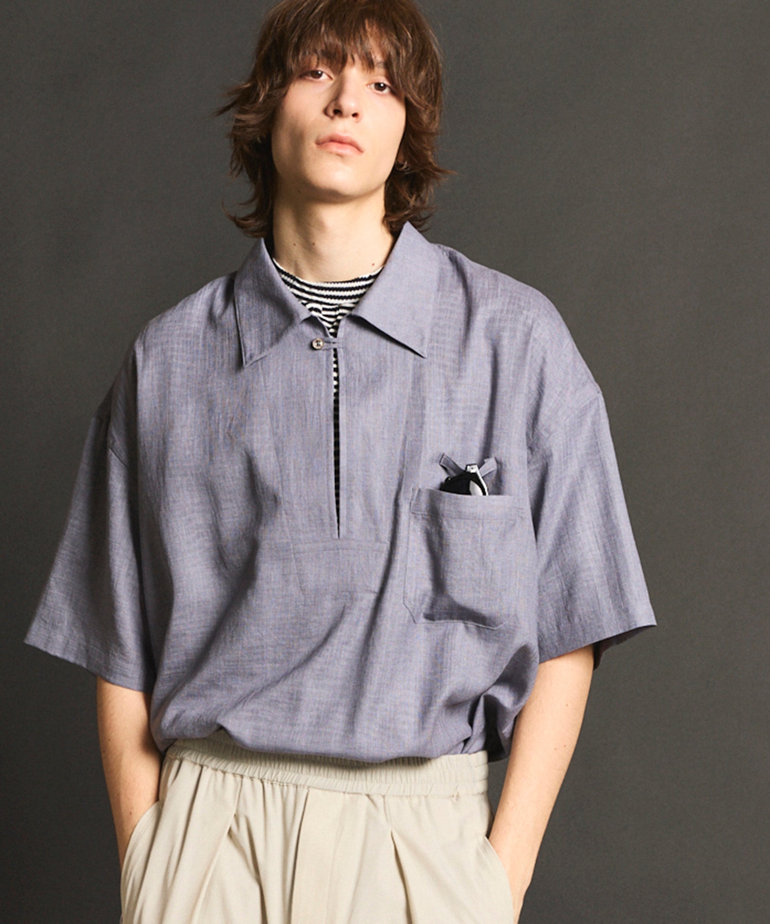トップス【LEMAIRE】Short Sleeve Pullover Shirt