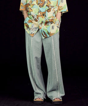 Crush Sweat Prime-Wide Pin tuck Easy Pants