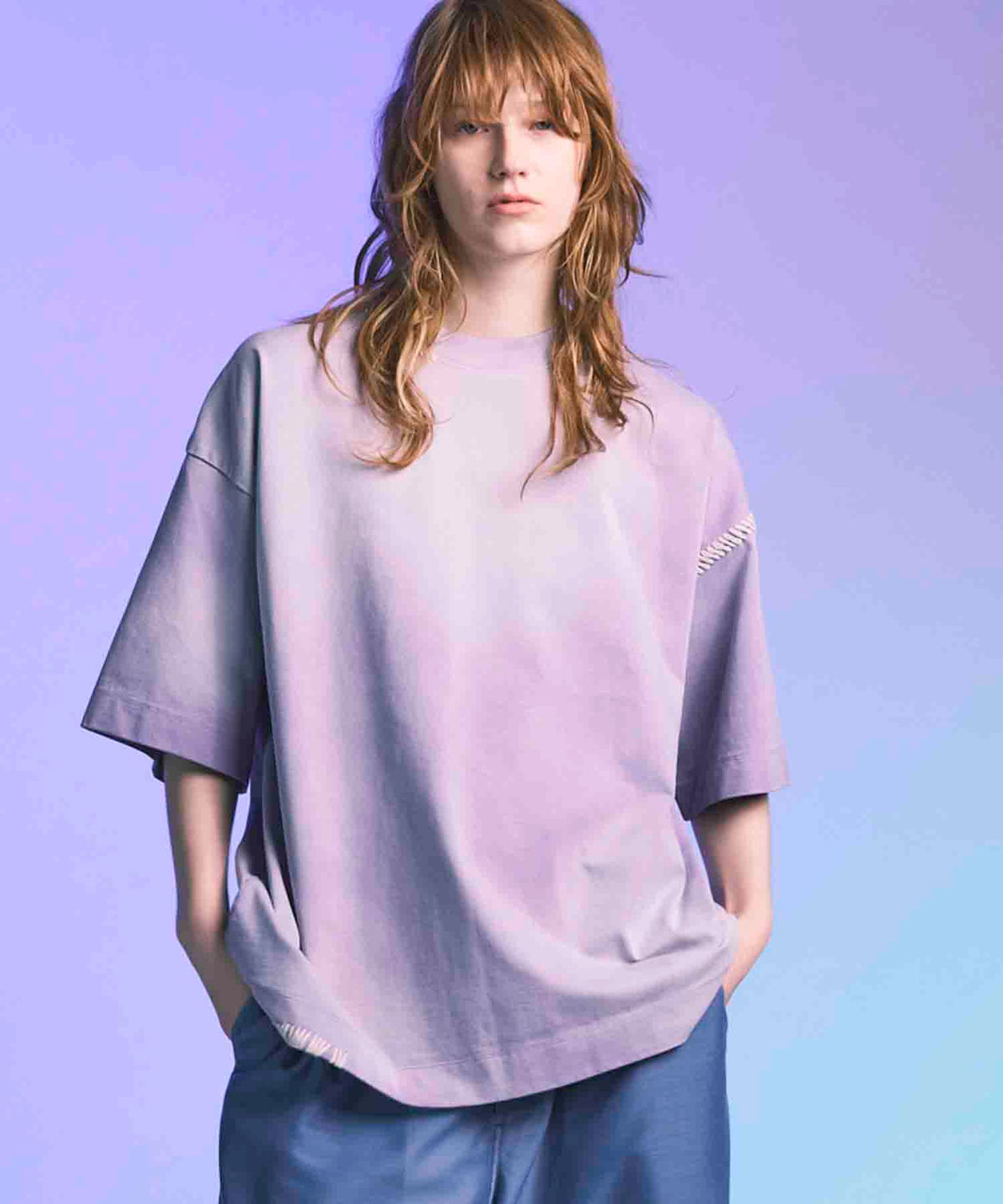 Over-Dye Embroidery Prime-Over Stitch Design T-Shirt