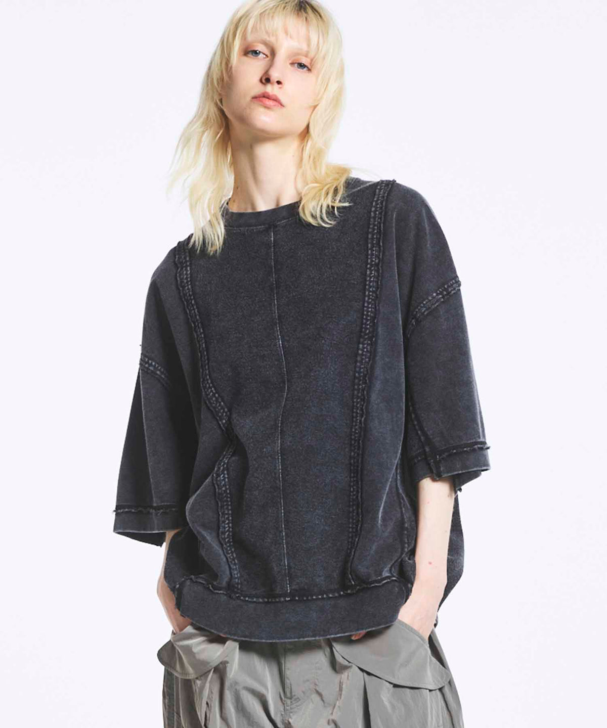 Chemical Over-Dyed Inside-Out Prime-Over Crew Neck T-Shirt