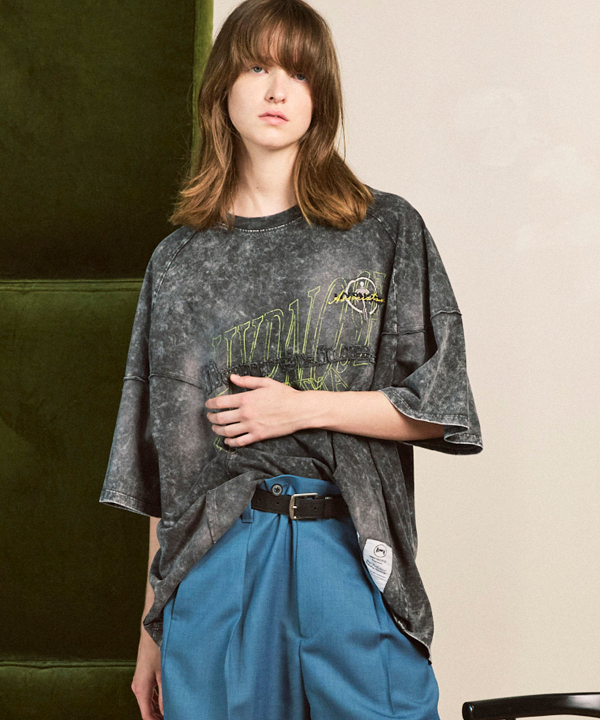 【Hypnose Association for MAISON SPECIAL】「Checkered Flag」Prime-Over Crew Neck T-Shirt