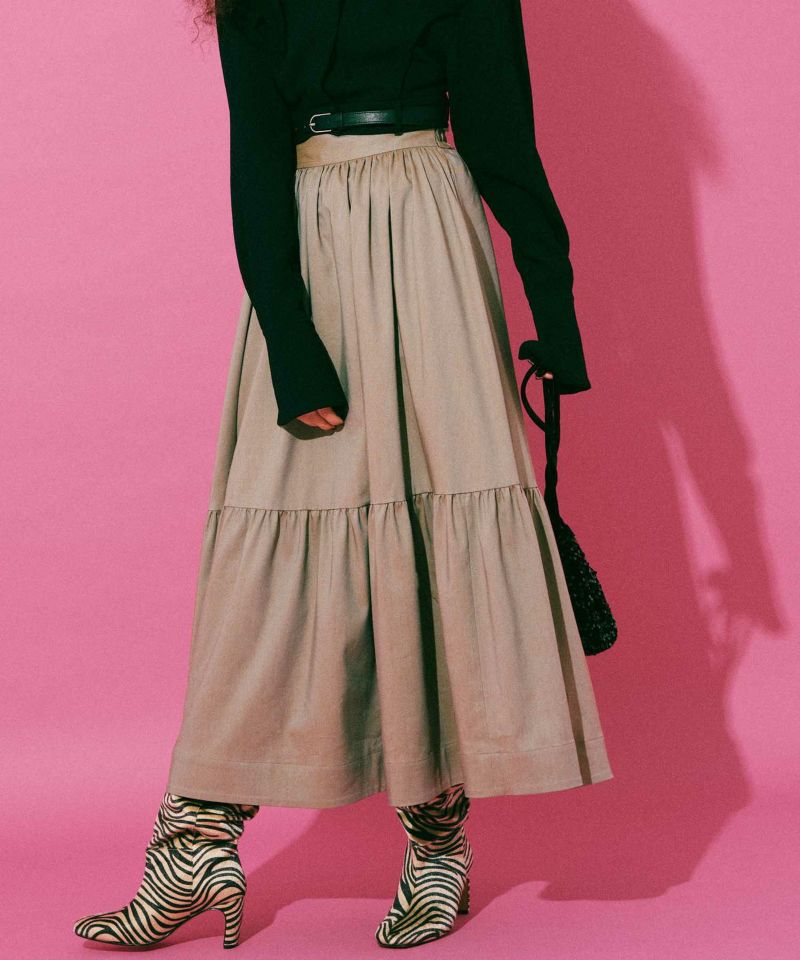 【SALE】Multi Fabric Volume Skirt