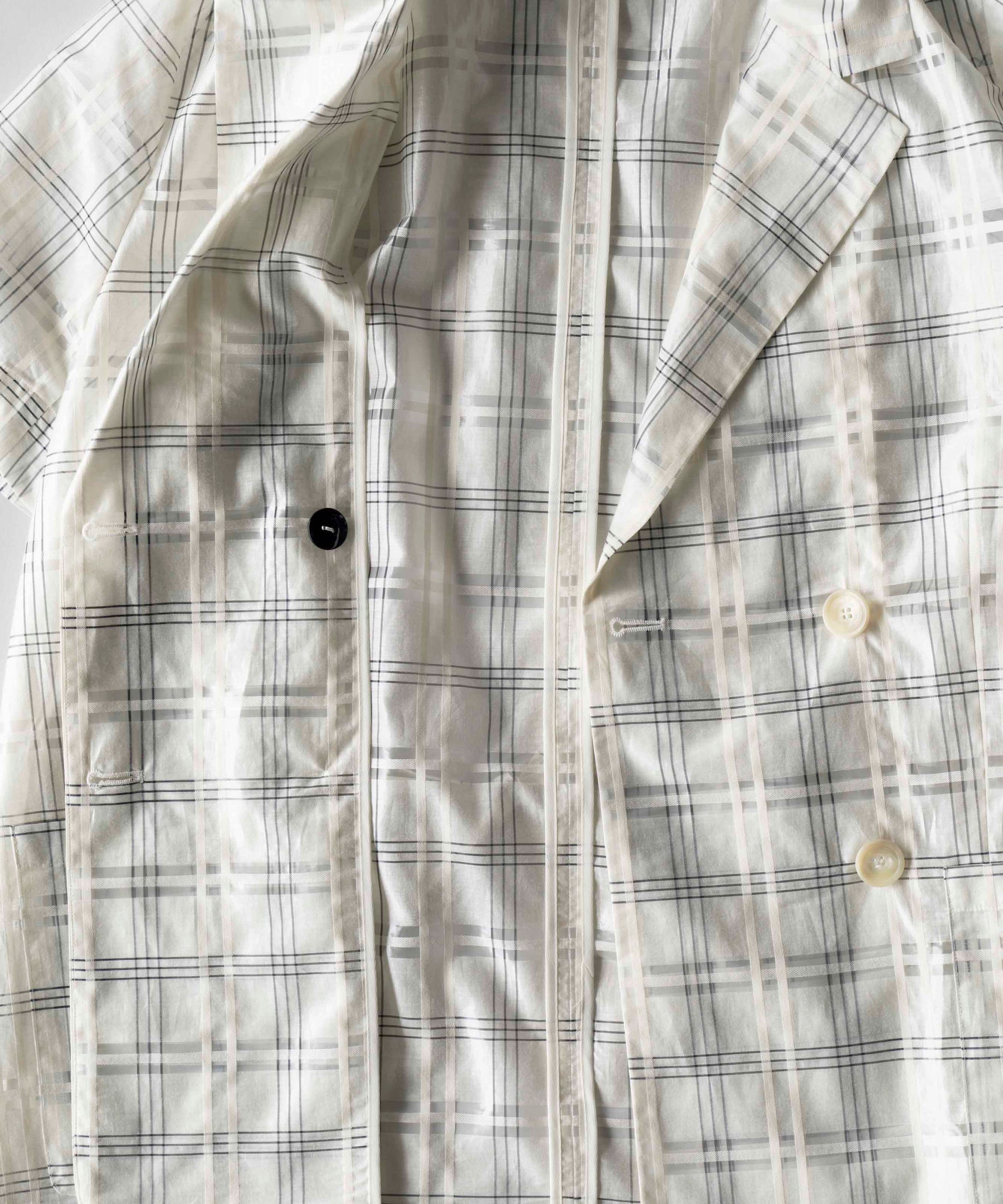 【SALE】Sheer Check Shirt Jacket