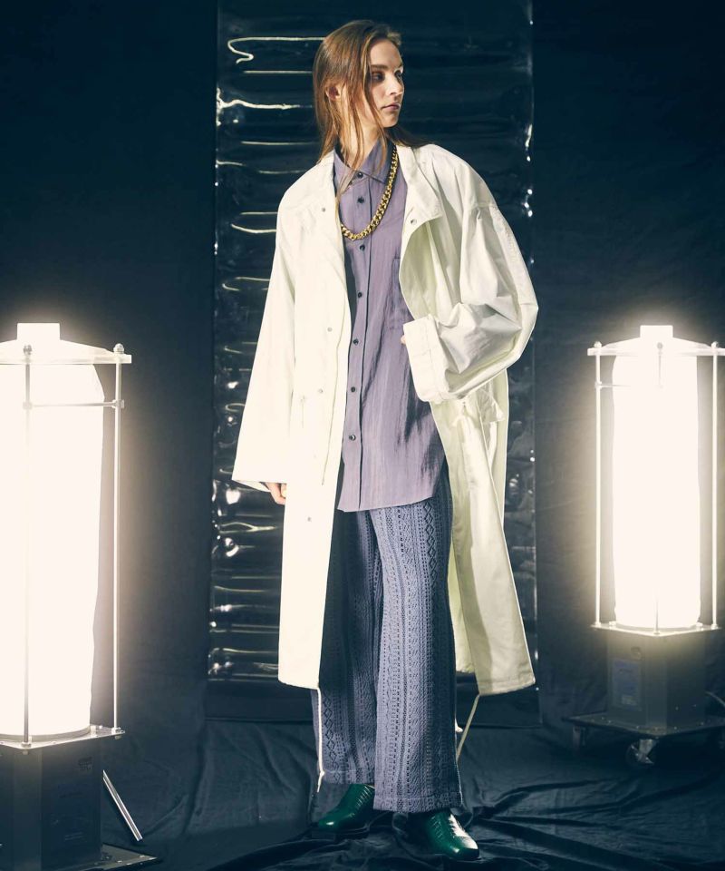 [Italian Dead Stock Fabric] Prime-Over Stand Collar COAT