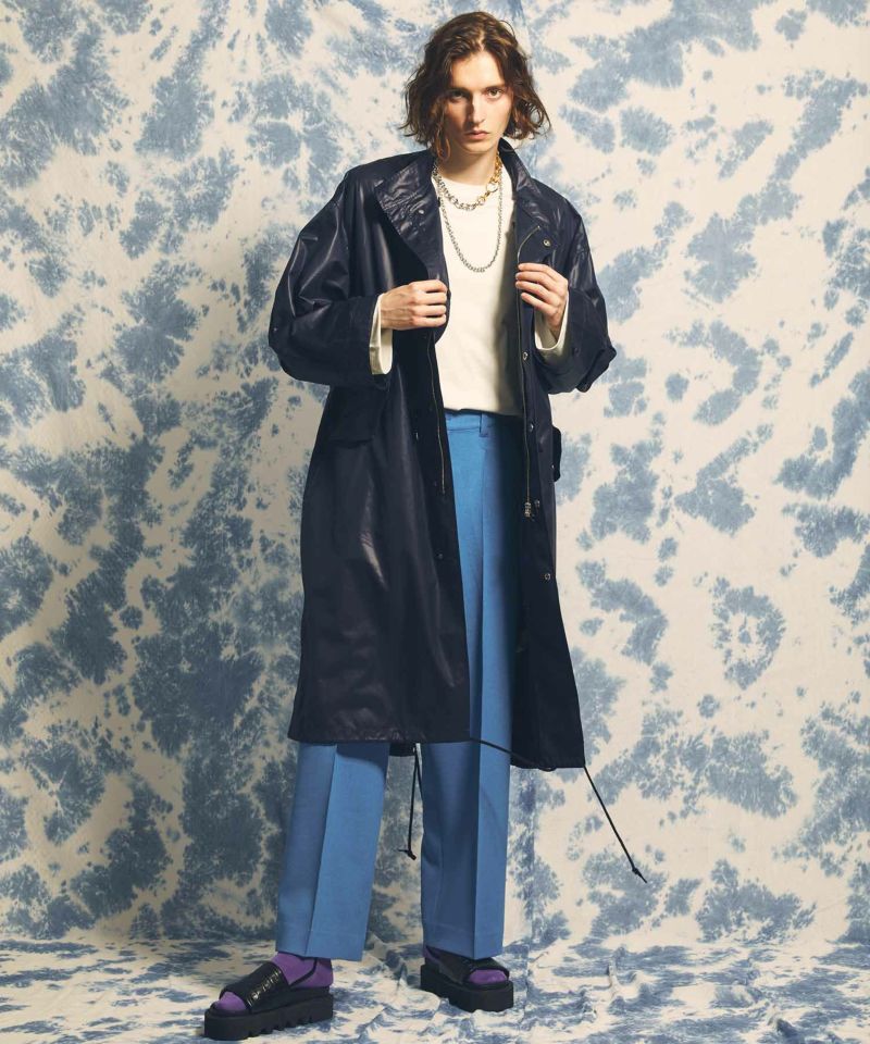 [Italian Dead Stock Fabric] Prime-Over Stand Collar COAT