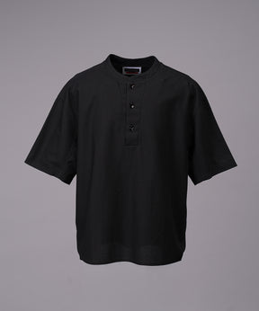 【26SS PRE-ORDER】Birdseye Jersey Mesh Prime-Over Henry Neck Short-sleeved T-shirt