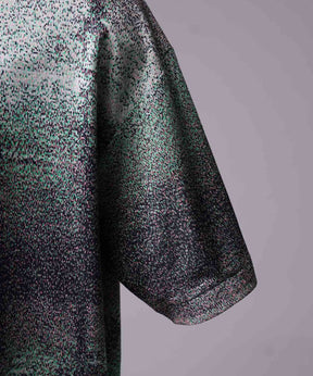 图片拼贴自然双jacquard Prime-Over Kew Neck编织T恤