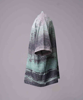 图片拼贴自然双jacquard Prime-Over Kew Neck编织T恤