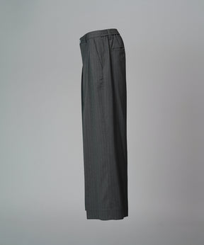 [26SS PRE-ORDER] Airy Striped Gabardine Prime-Wide Two-tuck Pants