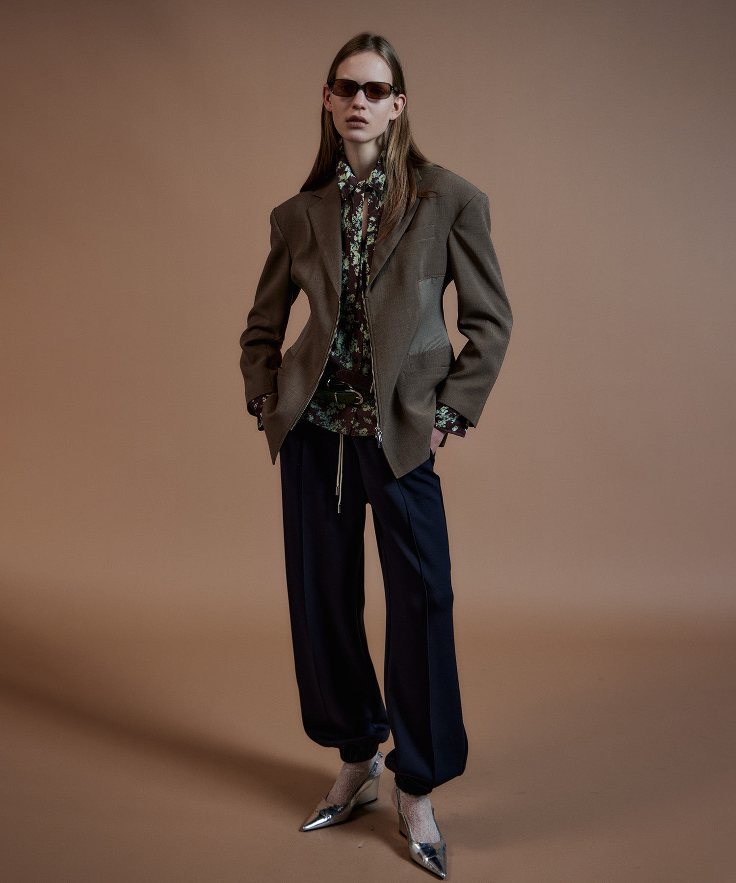 【26AUTUMN PRE-ORDER】Oversized Jacket with Ribbed Waist