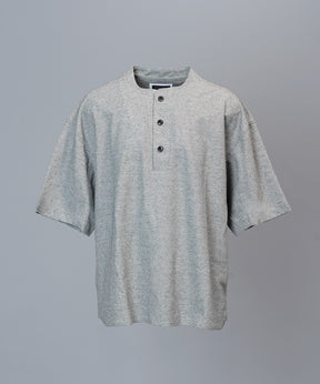 【26SS PRE-ORDER】Birdseye Jersey Mesh Prime-Over Henry Neck Short-sleeved T-shirt