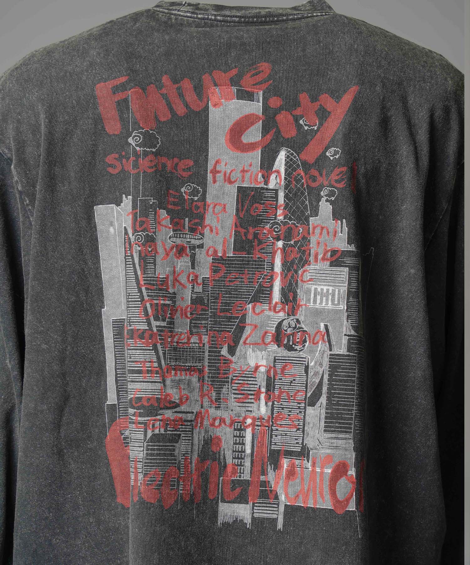 Artist Graphical Embroidery Prime-Over Crew Neck Long Sleeve T-Shirt