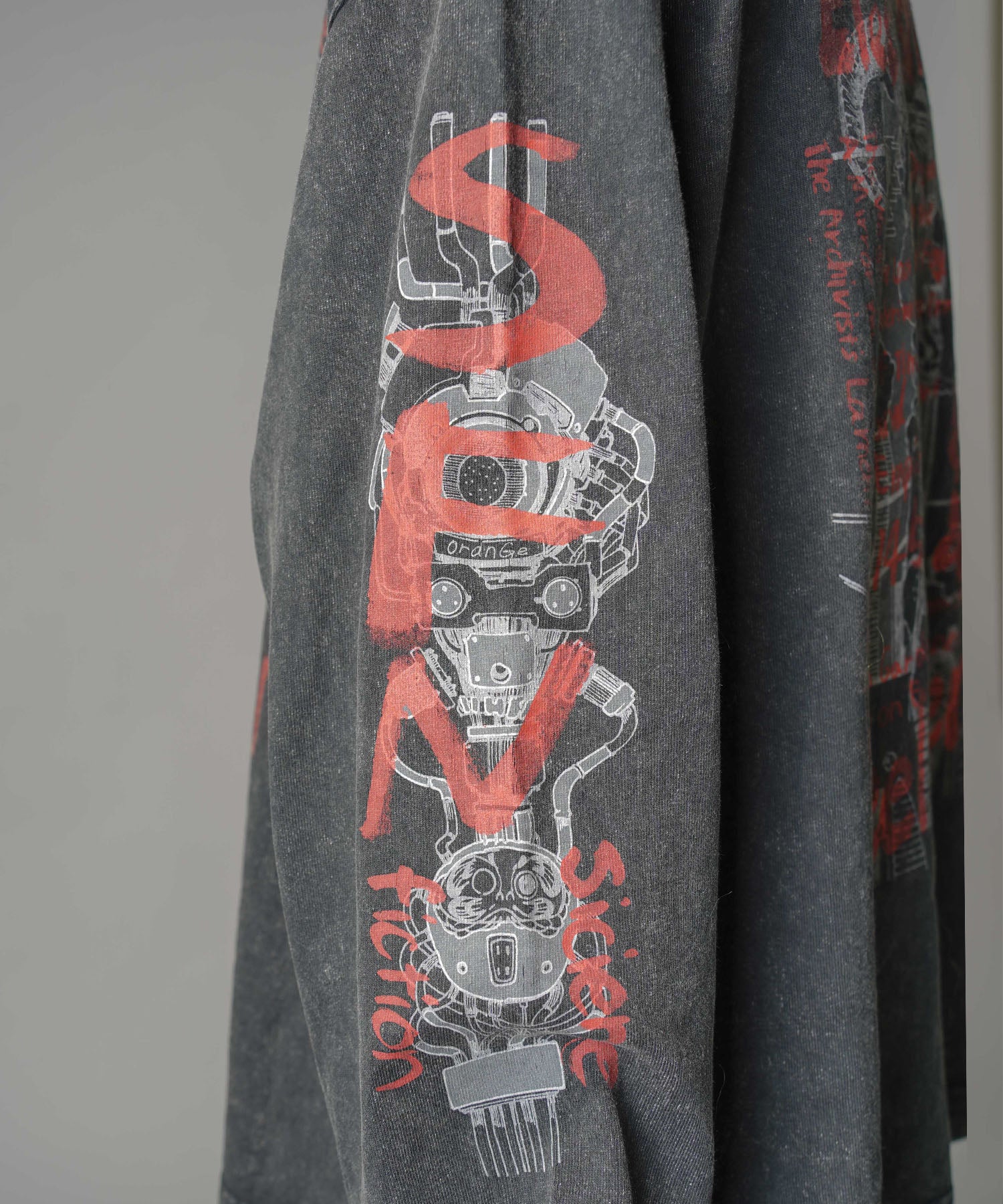 Artist Graphical Embroidery Prime-Over Crew Neck Long Sleeve T-Shirt