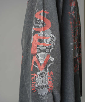 Artist Graphical Embroidery Prime-Over Crew Neck Long Sleeve T-Shirt