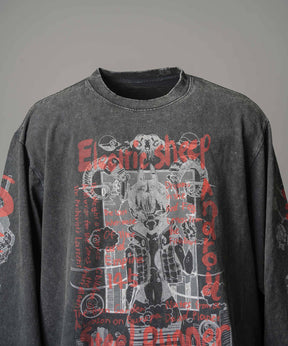 Artist Graphical Embroidery Prime-Over Crew Neck Long Sleeve T-Shirt