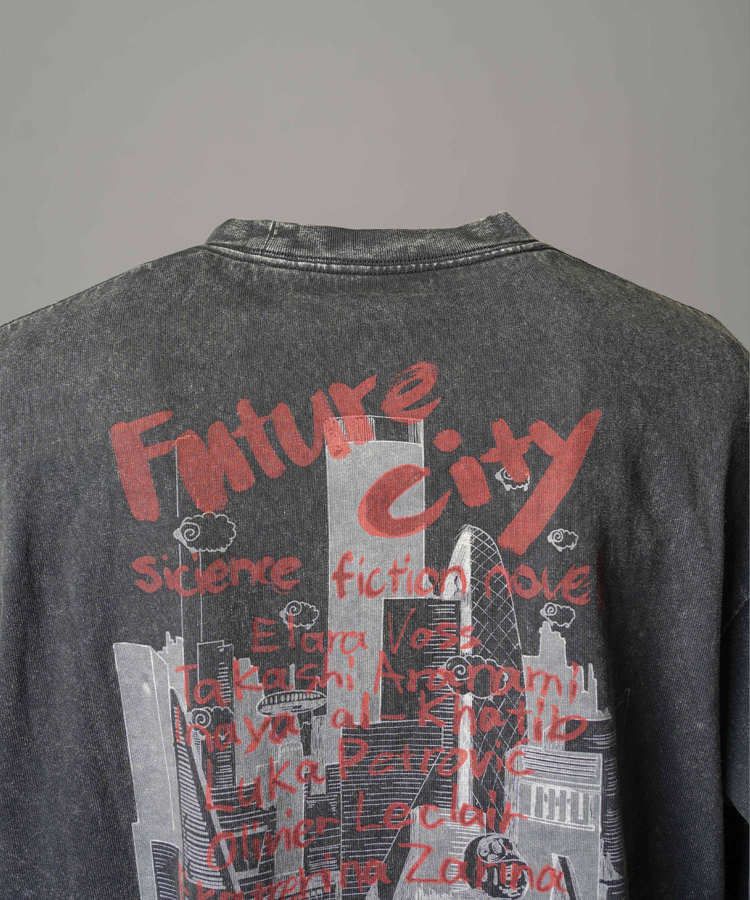 Artist Graphical Embroidery Prime-Over Crew Neck Long Sleeve T-Shirt