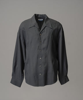 Radial Darts Prime-Over Open Collar Shirt