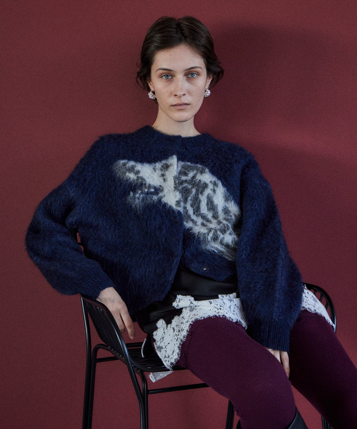 【26AUTUMN PRE-ORDER】Dalmatian Knit Cardigan