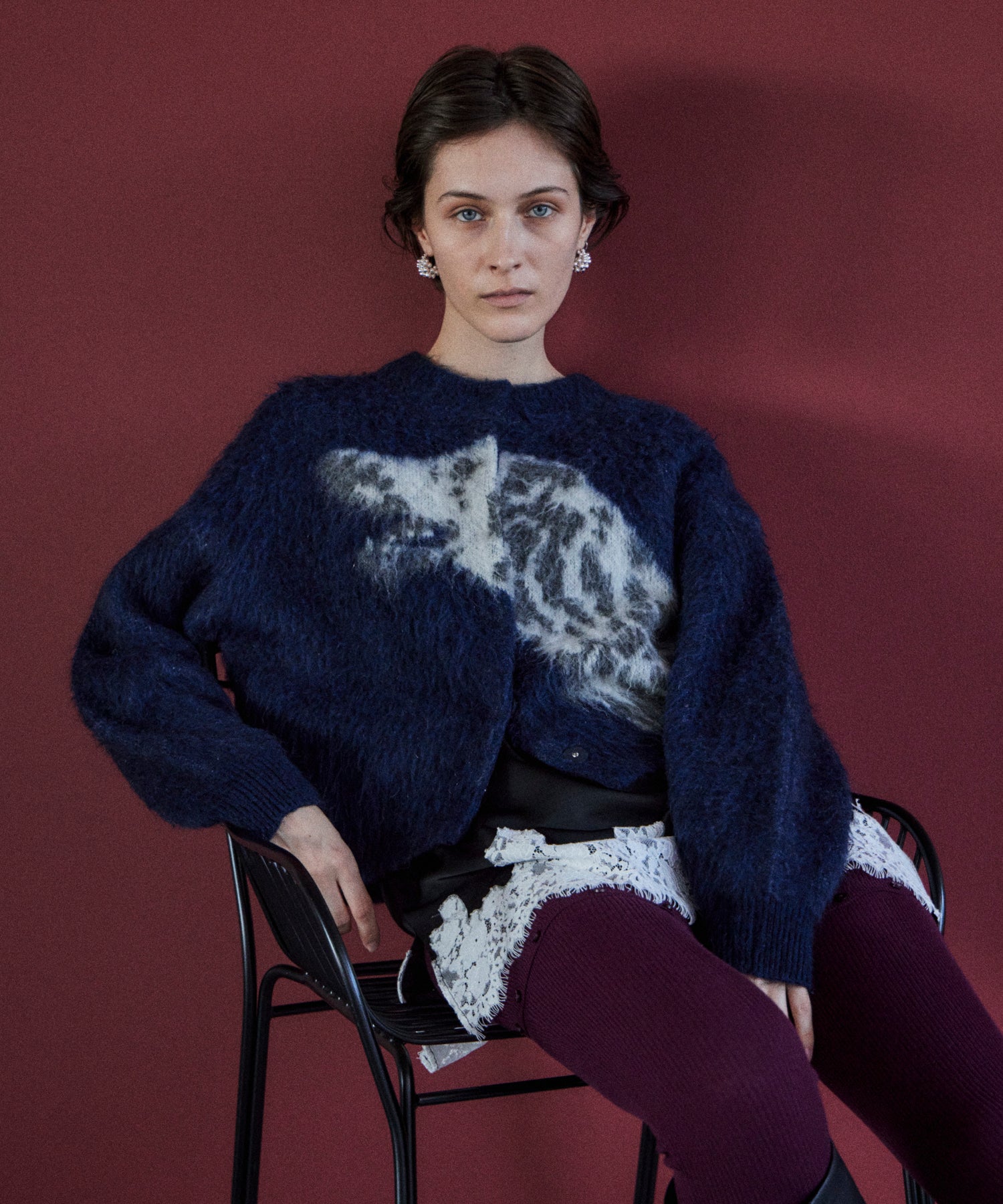 【26AUTUMN PRE-ORDER】Dalmatian Knit Cardigan