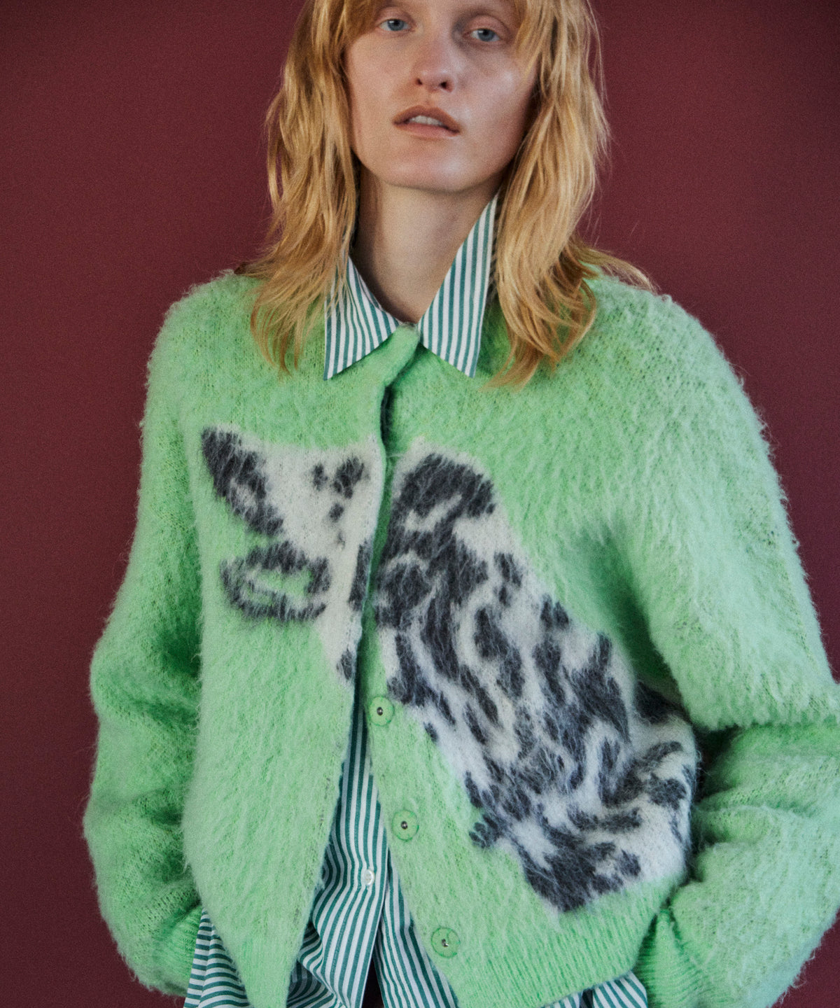 【26AUTUMN PRE-ORDER】Dalmatian Knit Cardigan