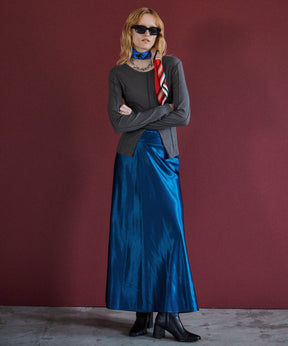 2WAY Cashmere Silk Blend Ribbed Top