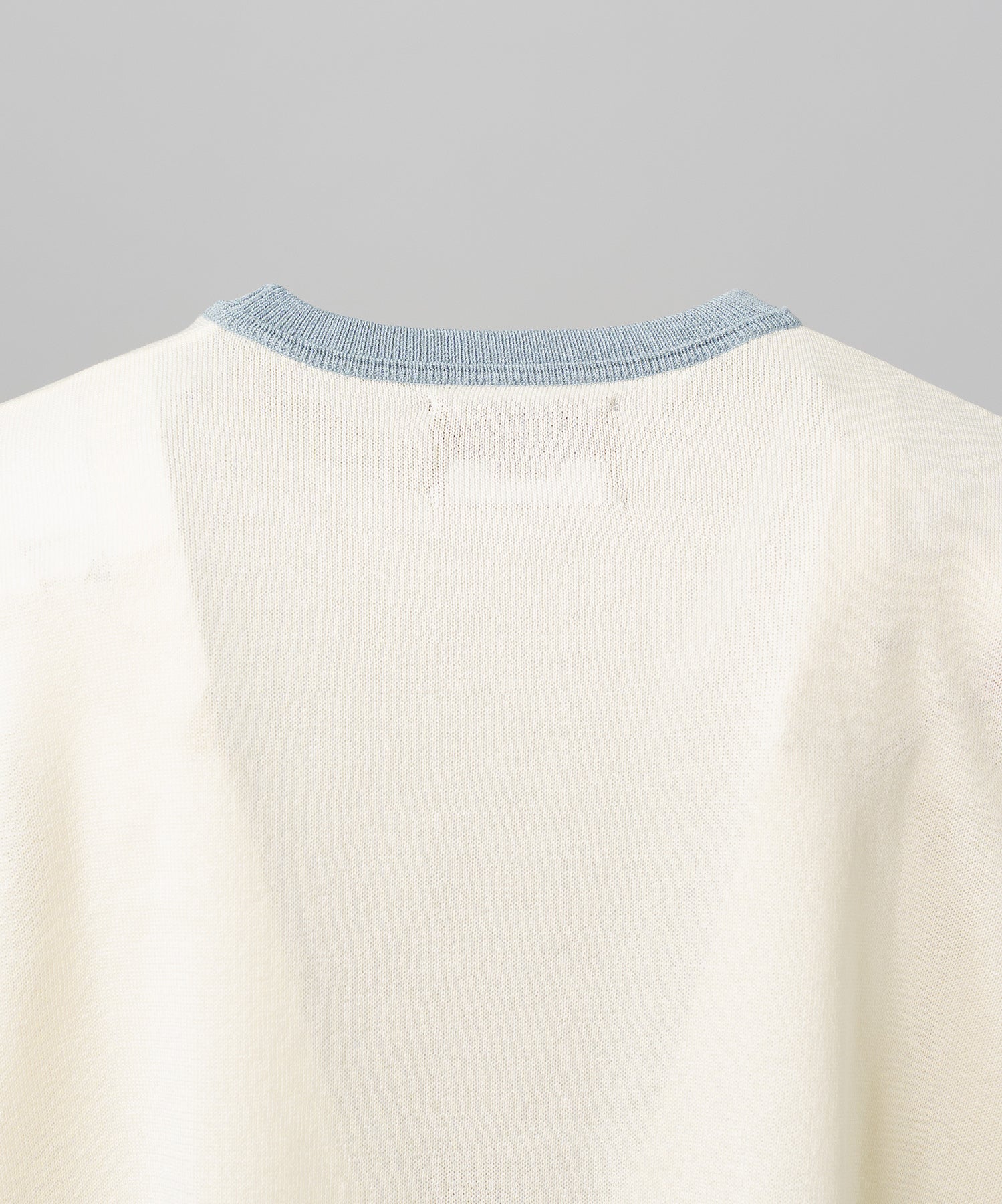 【26SS PRE-ORDER】Linen-touch Nostalgia Prime-Over Ringer Pattern Knit T-shirt