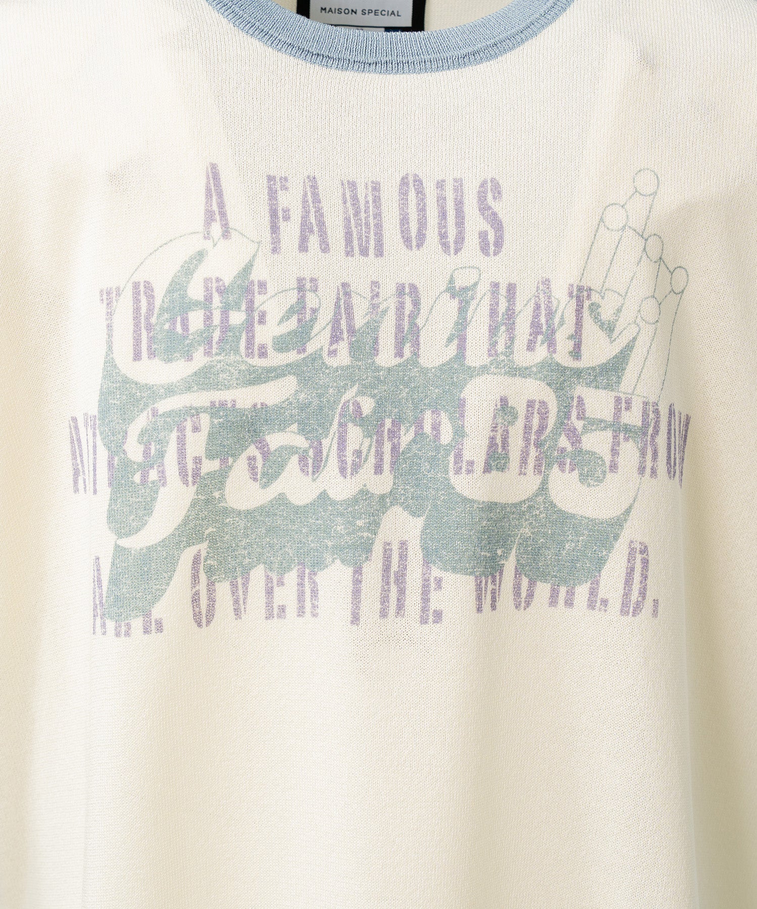【26SS PRE-ORDER】Linen-touch Nostalgia Prime-Over Ringer Pattern Knit T-shirt