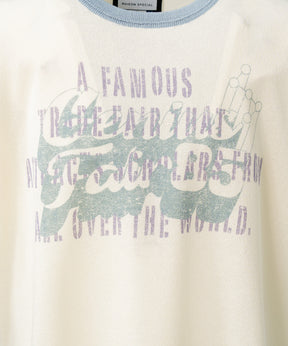 【26SS PRE-ORDER】Linen-touch Nostalgia Prime-Over Ringer Pattern Knit T-shirt
