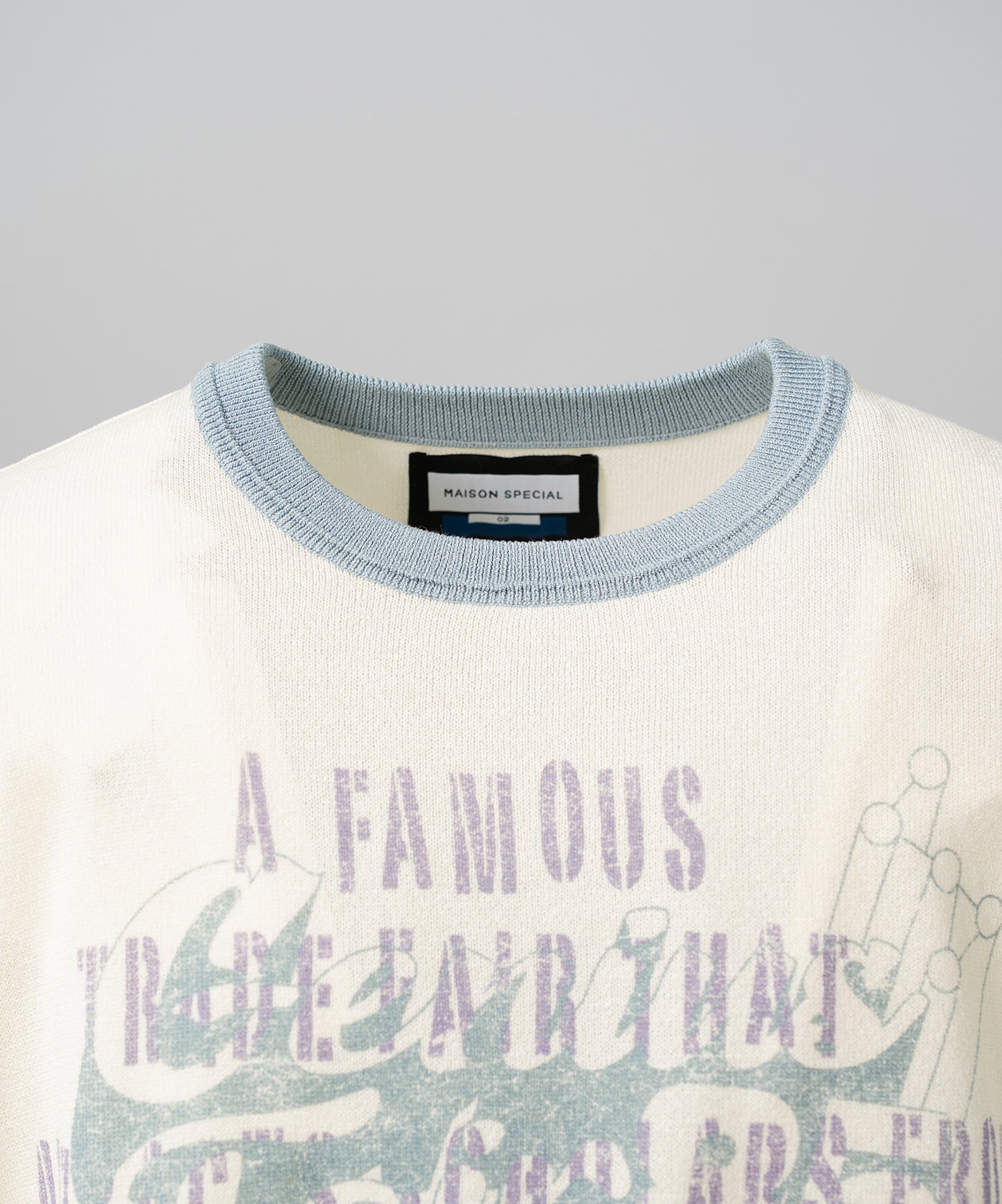 【26SS PRE-ORDER】Linen-touch Nostalgia Prime-Over Ringer Pattern Knit T-shirt