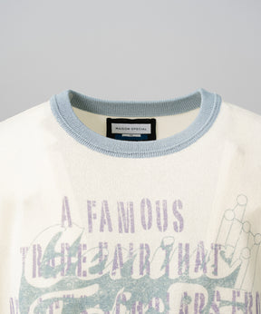 【26SS PRE-ORDER】Linen-touch Nostalgia Prime-Over Ringer Pattern Knit T-shirt
