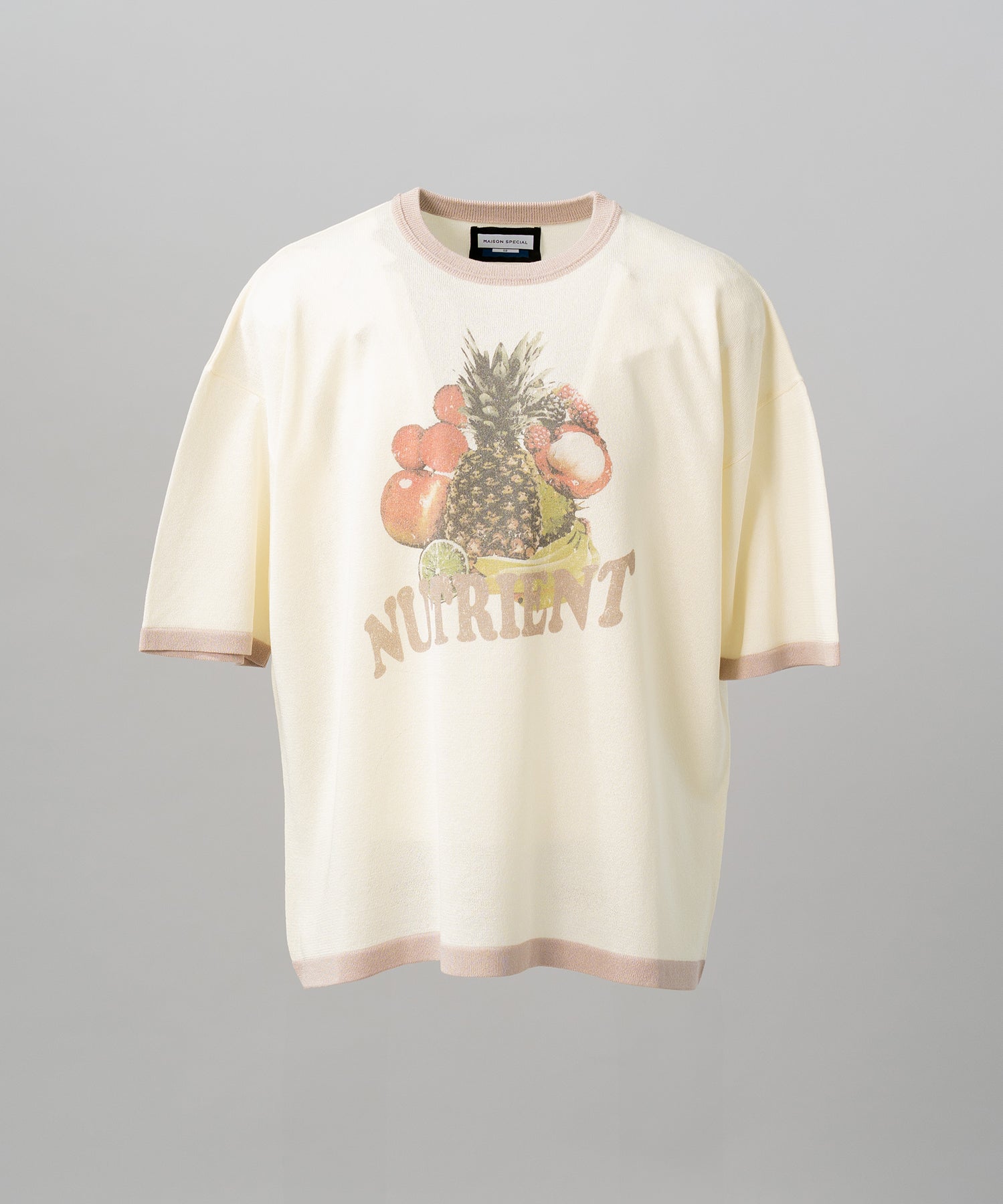 【26SS PRE-ORDER】Linen-touch Nostalgia Prime-Over Ringer Pattern Knit T-shirt