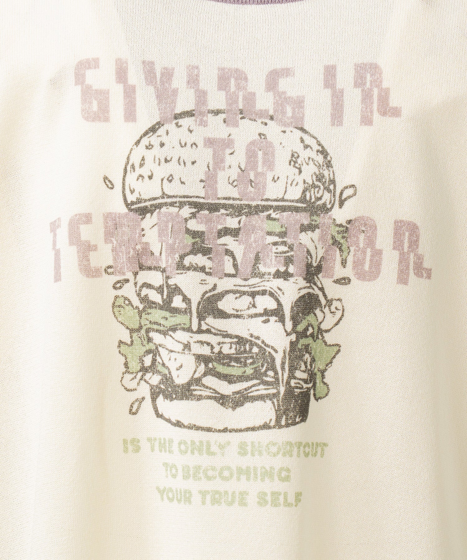 【26SS PRE-ORDER】Linen-touch Nostalgia Prime-Over Ringer Pattern Knit T-shirt