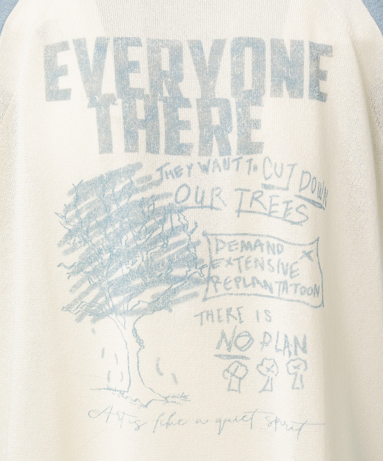 【26SS PRE-ORDER】Linen-touch Nostalgia Prime-Over Raglan Pattern Knit T-shirt