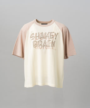 【26SS PRE-ORDER】Linen-touch Nostalgia Prime-Over Raglan Pattern Knit T-shirt