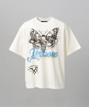 【26SS PRE-ORDER】【Hypnose Association for MAISON SPECIAL】「SKULL MOTH」Prime-Over Crew Neck Graphic T-Shirt